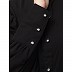 Gathered puffed sleeves abaya with long cuff - Black